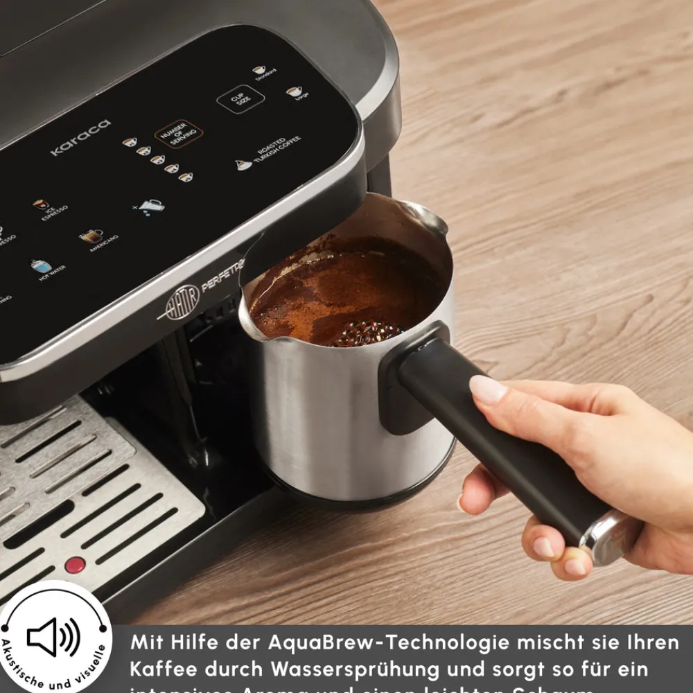 Karaca Hatır Perfetto Espresso und Türkischer Kaffee Maschine INOX Online