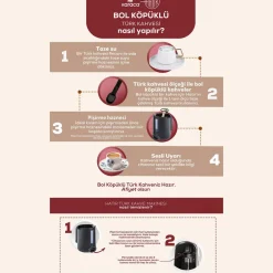 Karaca Hatır Plus Mod 5 in 1 Essential Kaffeemaschine Rosie Braun, 1385W Rosa Braun Clearance