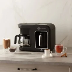 Karaca Hatır Plus Mod 5 in 1 Essential Kaffeemaschine , 1385W Schwarz Chrom Hot