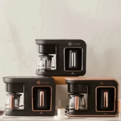 Karaca Hatır Plus Mod 5 in 1 Essential Kaffeemaschine , 1385W Schwarz Chrom Hot