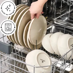 Karaca Hekka 6 Personen Geschirrset, 18 Teilig Beıge01 New
