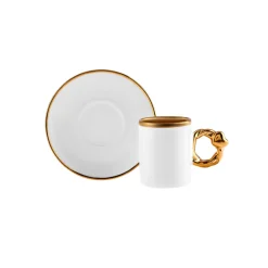 Karaca Herzförmiges Kaffeetassen-Set für 6 Personen – 80 ml Weıß01 Online