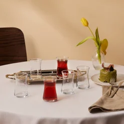 Karaca Heybeli Tee-Set, 6 Teilig Klar Outlet