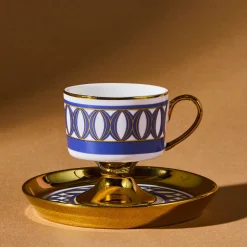 Karaca Hilal 4-teiliges Porzellan Türkisch-Kaffeetassen-Set, 85 ml, Mehrfarbig Multıcolor Best