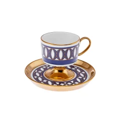 Karaca Hilal 4-teiliges Porzellan Türkisch-Kaffeetassen-Set, 85 ml, Mehrfarbig Multıcolor Best