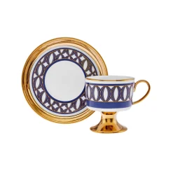 Karaca Hilal 4-teiliges Porzellan Türkisch-Kaffeetassen-Set, 85 ml, Mehrfarbig Multıcolor Best