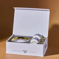 Karaca Hilal 4-teiliges Porzellan Türkisch-Kaffeetassen-Set, 85 ml, Mehrfarbig Multıcolor Best