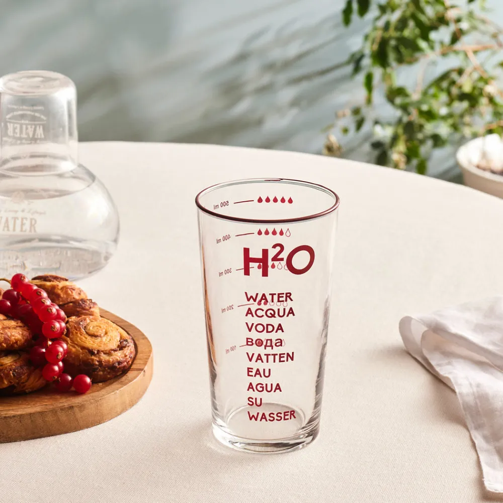 Karaca H2O Rotes Erfrischungsgetränkglas, 570 Ml Discount