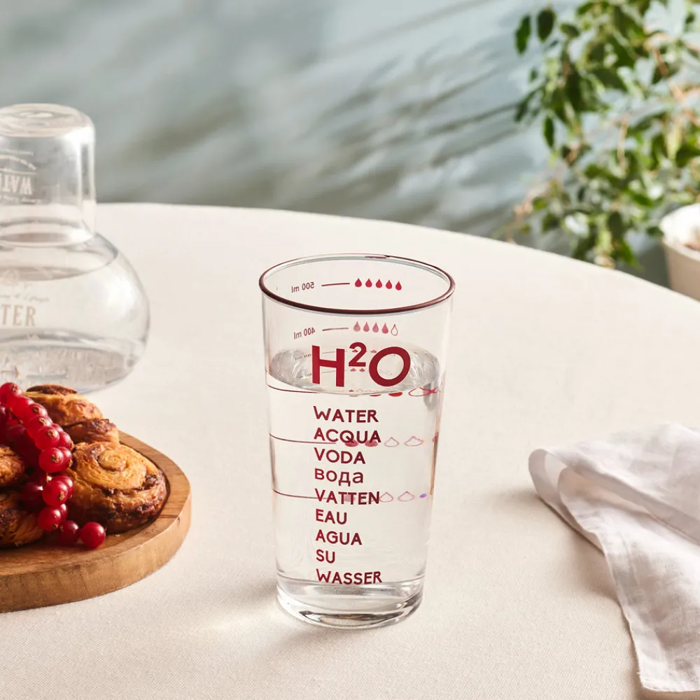 Karaca H2O Rotes Erfrischungsgetränkglas, 570 Ml Discount