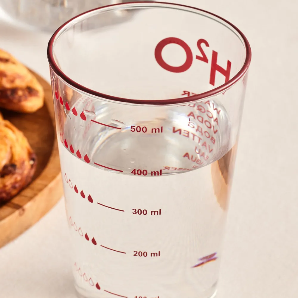 Karaca H2O Rotes Erfrischungsgetränkglas, 570 Ml Discount