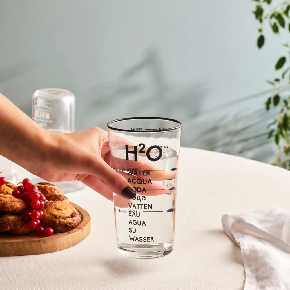 Karaca H2O Schwarzes Erfrischungsgetränkglas, 570 Ml Clearance