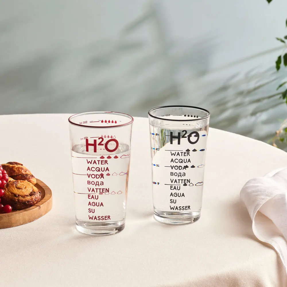 Karaca H2O Schwarzes Erfrischungsgetränkglas, 570 Ml Clearance