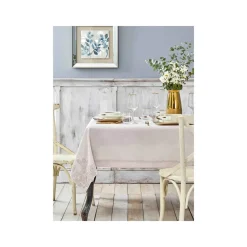 Karaca Home Ades Kreidefarbige Französische Spitze 160x240 Tischtuch/Tischabdeckung Puder Discount