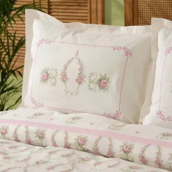 Karaca Home Alfia Powder Einzel Bettbezug Set, Baumwolle Puder Best