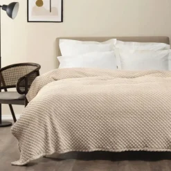 Karaca Home Alice Einzelbett-Knospen-Decke Cappuccino Cappuccıno New