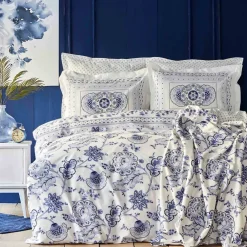 Karaca Home Amar Blau 100% Baumwolle Double Pique Set Grün01 Best