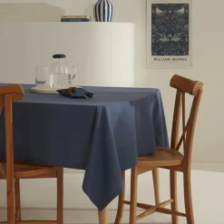 Karaca Home Belle Pflegeleichte Tischdecke Indigo Indıgo