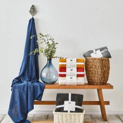 Karaca Home Bone Farbe Cable Knit Throw Öko-Tex Zertifiziert Knochen Clearance