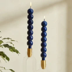 Karaca Home Buble Kerzenleuchter Kerze 2 Teile, Marineblau Marıne02 Online