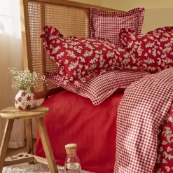 Karaca Home Carlo 100% Baumwolle Einzel Bettbezug Set Rot Rot02 Outlet