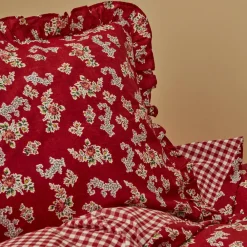 Karaca Home Carlo 100% Baumwolle Einzel Bettbezug Set Rot Rot02 Outlet