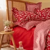 Karaca Home Carlo 100% Baumwolle Einzel Bettbezug Set Rot Sale