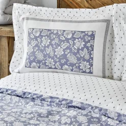 Karaca Home Celerina Blau 100% Baumwolle Einzel Bettbezug Set Blau01