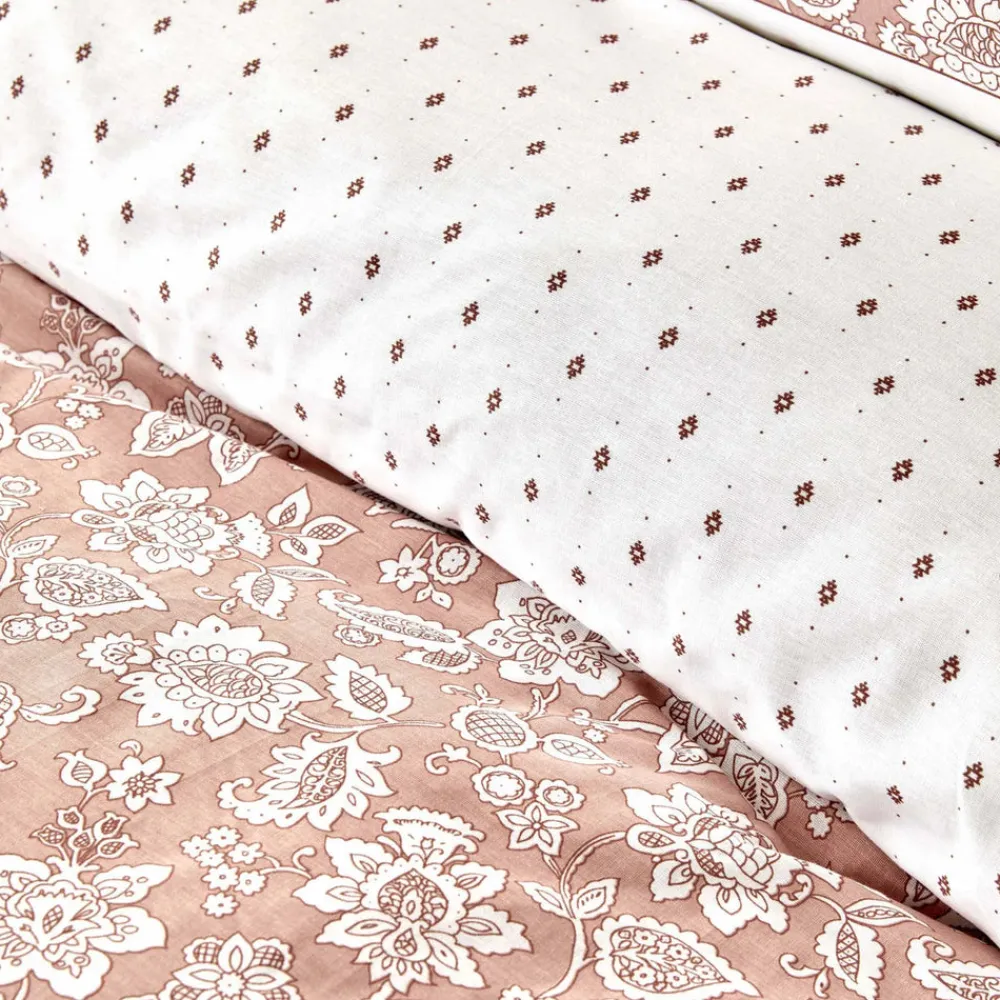 Karaca Home Celerina Rosa 100% Baumwolle Einzel Bettbezug Set Rosa01 Sale
