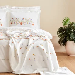Karaca Home Clarice 100% Baumwolle Doppelbett Duvet-Pike Set Multicolor Multıfarben Best