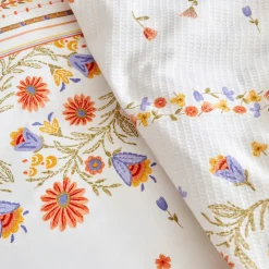 Karaca Home Clarice 100% Baumwolle Doppelbett Duvet-Pike Set Multicolor Multıfarben Best