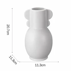 Karaca Home Coy Dekorative Vase Weıß01 Outlet