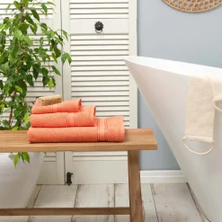 Karaca Home Daily Soft Badetuch, 100% Baumwolle, Fliese Terrakotta01 New
