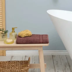 Karaca Home Daily Soft Braun 100% Baumwolle Handtuch 70x140 cm Braun01 Sale