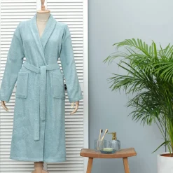 Karaca Home Daily Soft Frau Bademantel, 100% Baumwolle, Petrol, S/M Benzın Discount