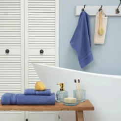 Karaca Home Daily Soft Indigo 100% Baumwolle Handtuch 30x50 cm Indıgo Hot