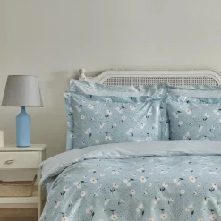 Karaca Home Daisy 100% Baumwolle Doppel Bettbezug Set, Mint Mınze Clearance