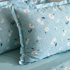 Karaca Home Daisy 100% Baumwolle Doppelbett Tagesdecke Set Mint Mınze Hot