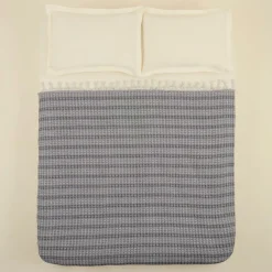Karaca Home Destina Marineblau Bettdecke für zwei Personen Grau02 Sale