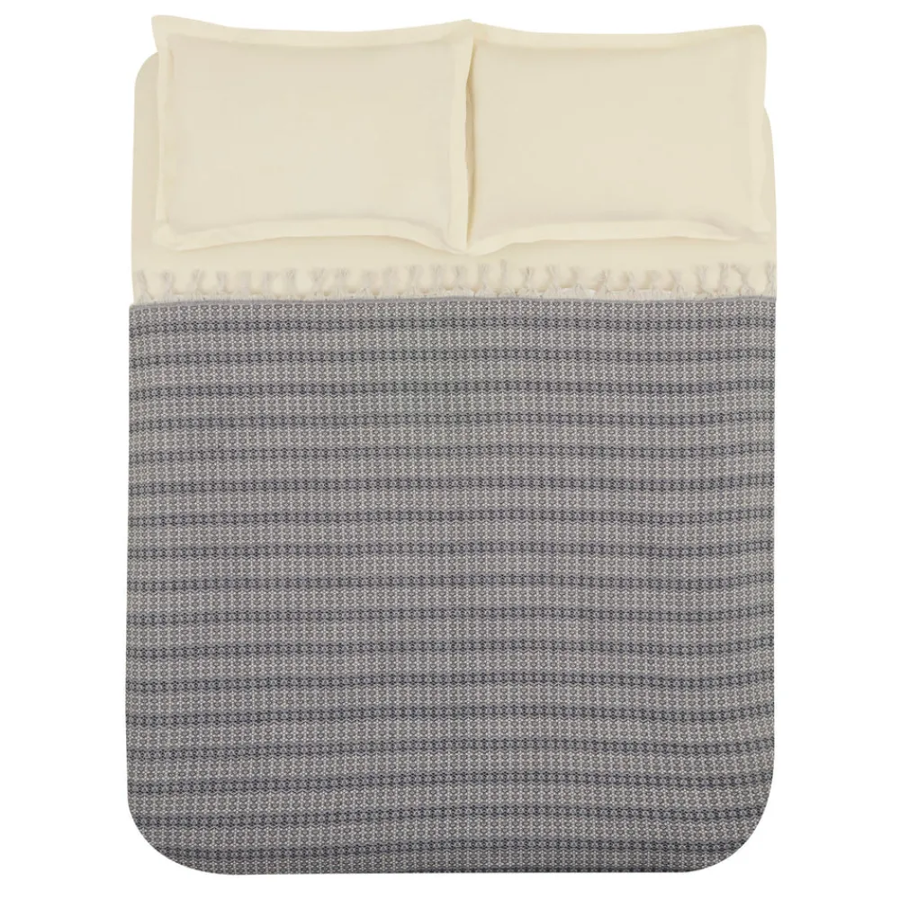 Karaca Home Destina Marineblau Bettdecke für zwei Personen Grau02 Sale