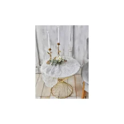 Karaca Home Dolores 15 Stück besticktes Wohnzimmer Set Weiß Weıß01 New