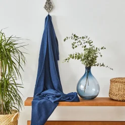Karaca Home Dunkelblau Strickdecke Öko-Tex Zertifiziert Blau01 New
