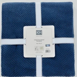 Karaca Home Dunkelblau Strickdecke Öko-Tex Zertifiziert Blau01 New