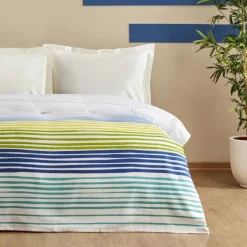 Karaca Home Elvis 100% Baumwolle Doppelbett Einzelbettdecke Multicolor Multıcolor New