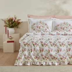 Karaca Home Emilie 100% Baumwolle Doppelbettdecken-Set - Rosa Pembe Outlet