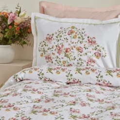 Karaca Home Emilie 100% Baumwolle Doppelbettdecken-Set - Rosa Pembe Outlet