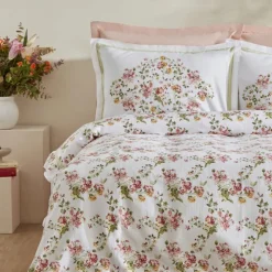Karaca Home Emilie 100% Baumwolle Doppelbettdecken-Set - Rosa Pembe Outlet