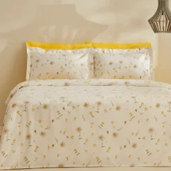 Karaca Home Emma 100% Baumwolle Doppelbett-Pike-Set Gelb Outlet
