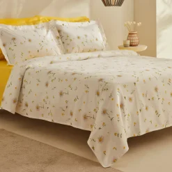 Karaca Home Emma 100% Baumwolle Doppelbett-Pike-Set Gelb Outlet