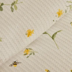 Karaca Home Emma 100% Baumwolle Doppelbett-Pike-Set Gelb Outlet