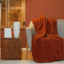 Karaca Home Faye Terracotta Wurfdecke 115x160 cm Terra Cota Best